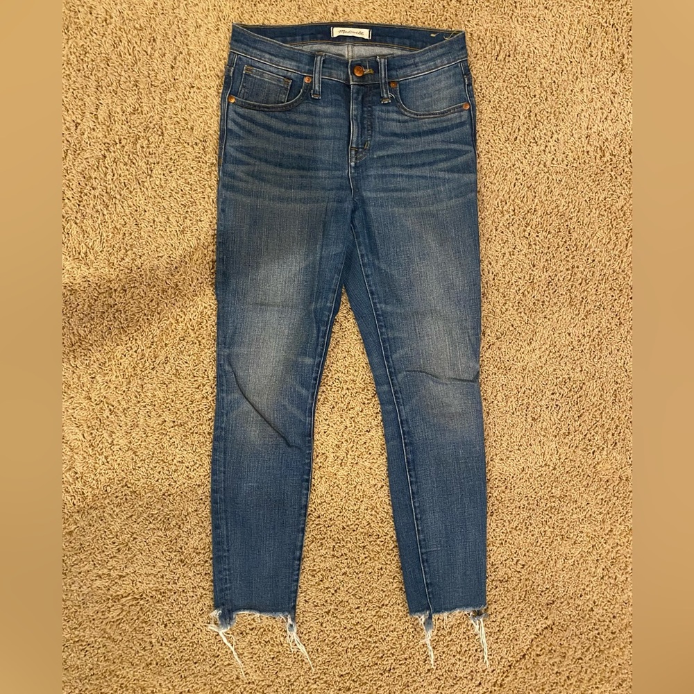 Madewell Skinny Jeans with Raw Hem